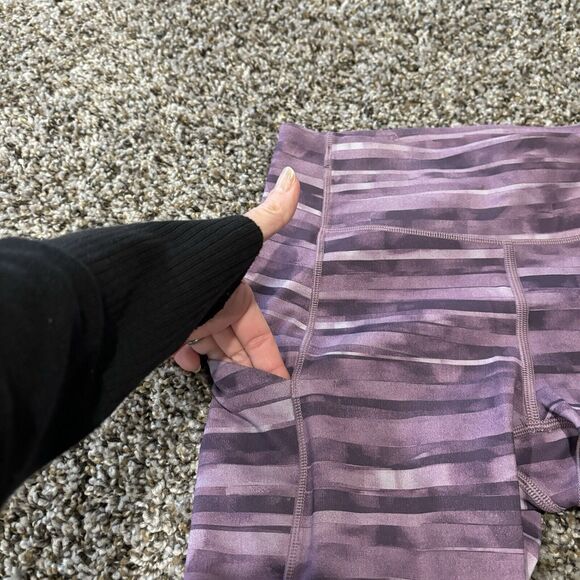 Lululemon Leggings 4 Speed Up Crop Pockets Shadowed Smoked Mulberry - Picture 9 of 11